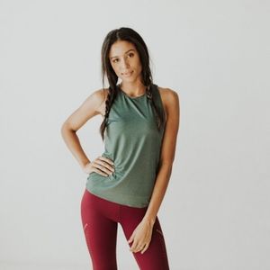 Senita Tahoe Tank | Color: Forest (Green) | High Neckline & Racerback | Sz XL